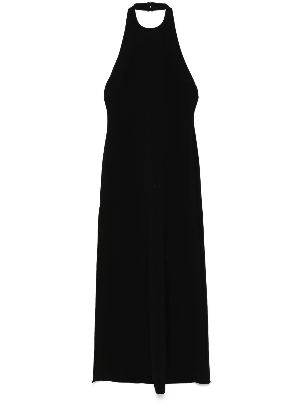 Italian stretch crepe halter dress