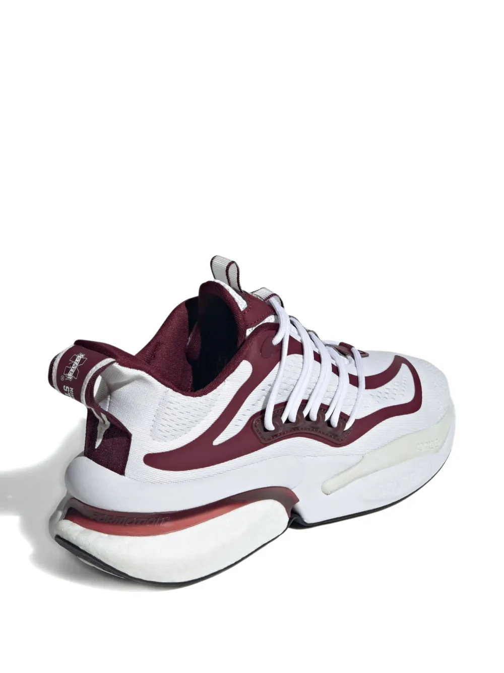 adidas Mississippi State Alphaboost V1 "Cloud White Team Maroon Cool Grey" sneakers