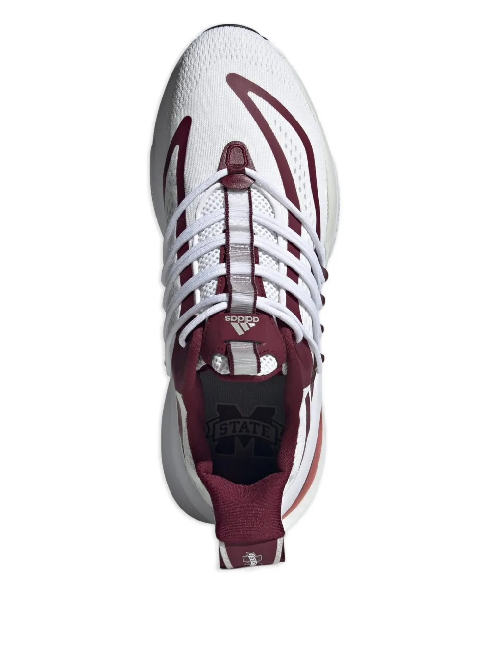 adidas Mississippi State Alphaboost V1 "Cloud White Team Maroon Cool Grey" sneakers