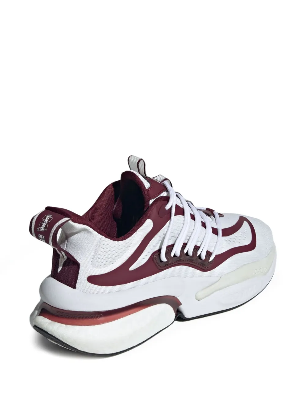 adidas Mississippi State Alphaboost V1 "Cloud White/Team Maroon/Cool Grey" sneakers | Low-Tops | Image 2