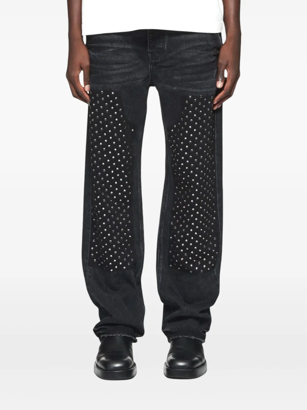 Purple Brand crystal-embellished jeans - Zwart