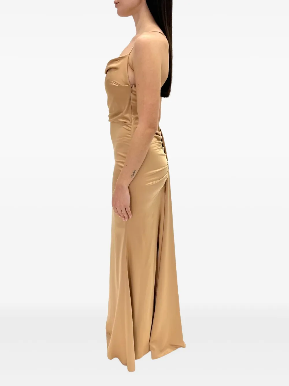 ACTUALEE cowl-neck dress - Bruin