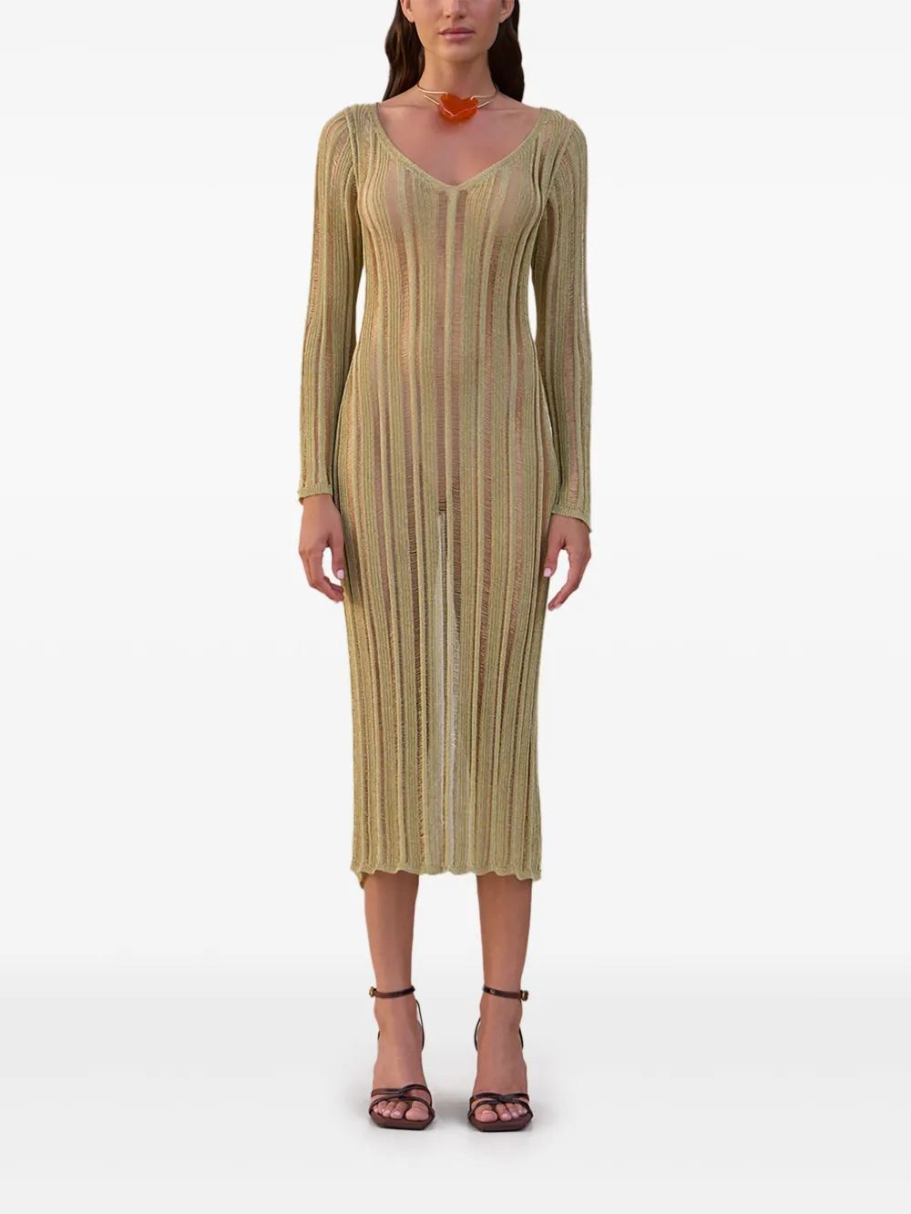 Cult Gaia vestido midi Espen | dorado | Image 1