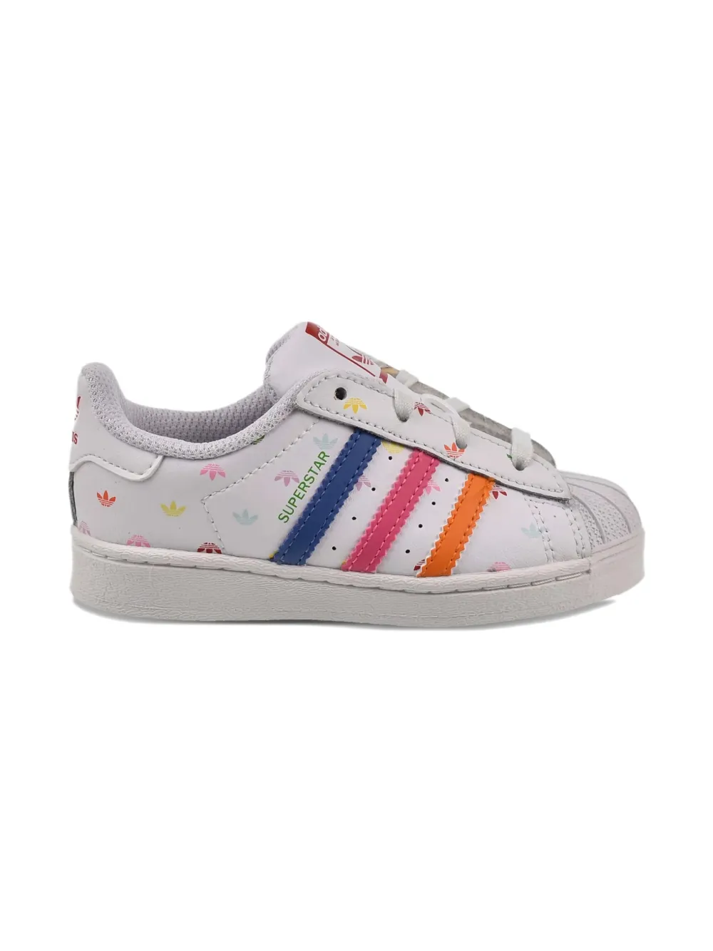 adidas Kids Superstar Trefoil-print sneakers White