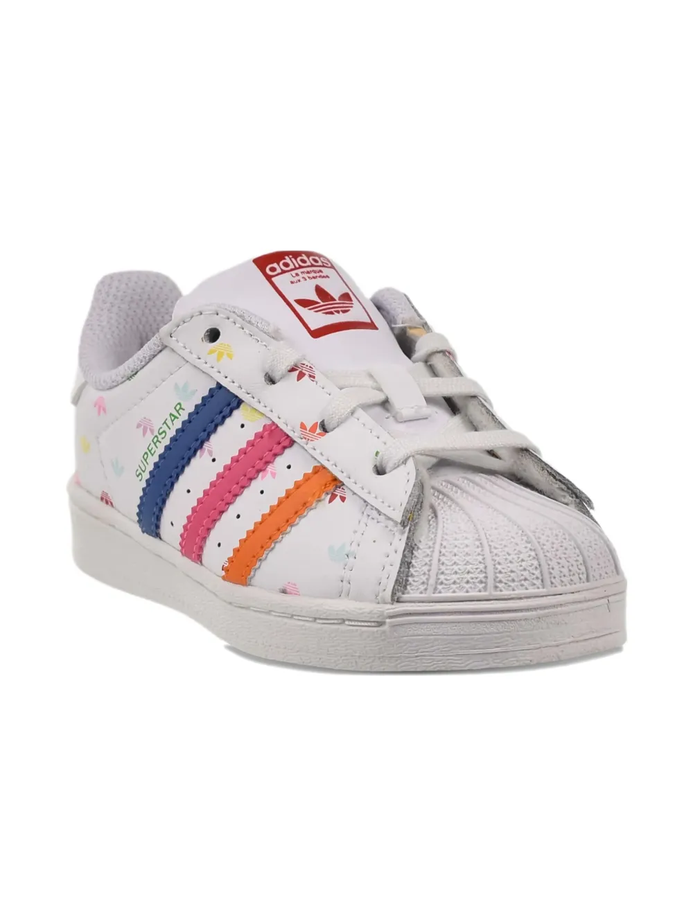 Adidas Kids Superstar Trefoil-print sneakers White