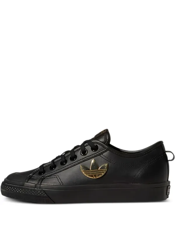 adidas nizza black leather