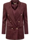 Elisabetta Franchi logo-jacquard blazer - Red