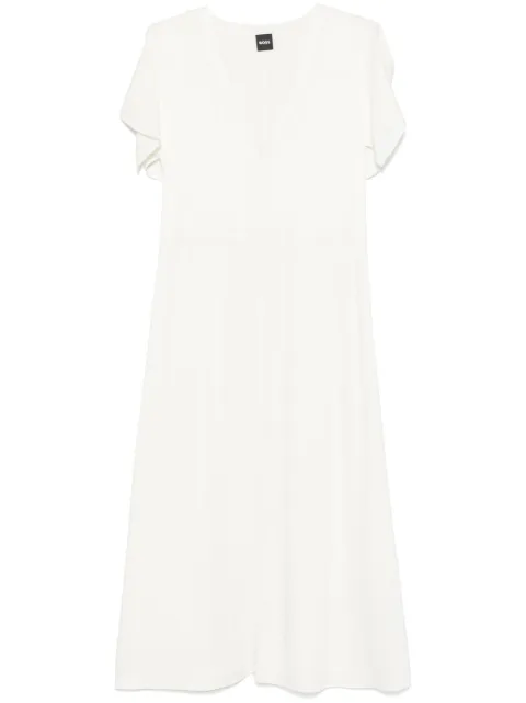 BOSS V-neck midi dress