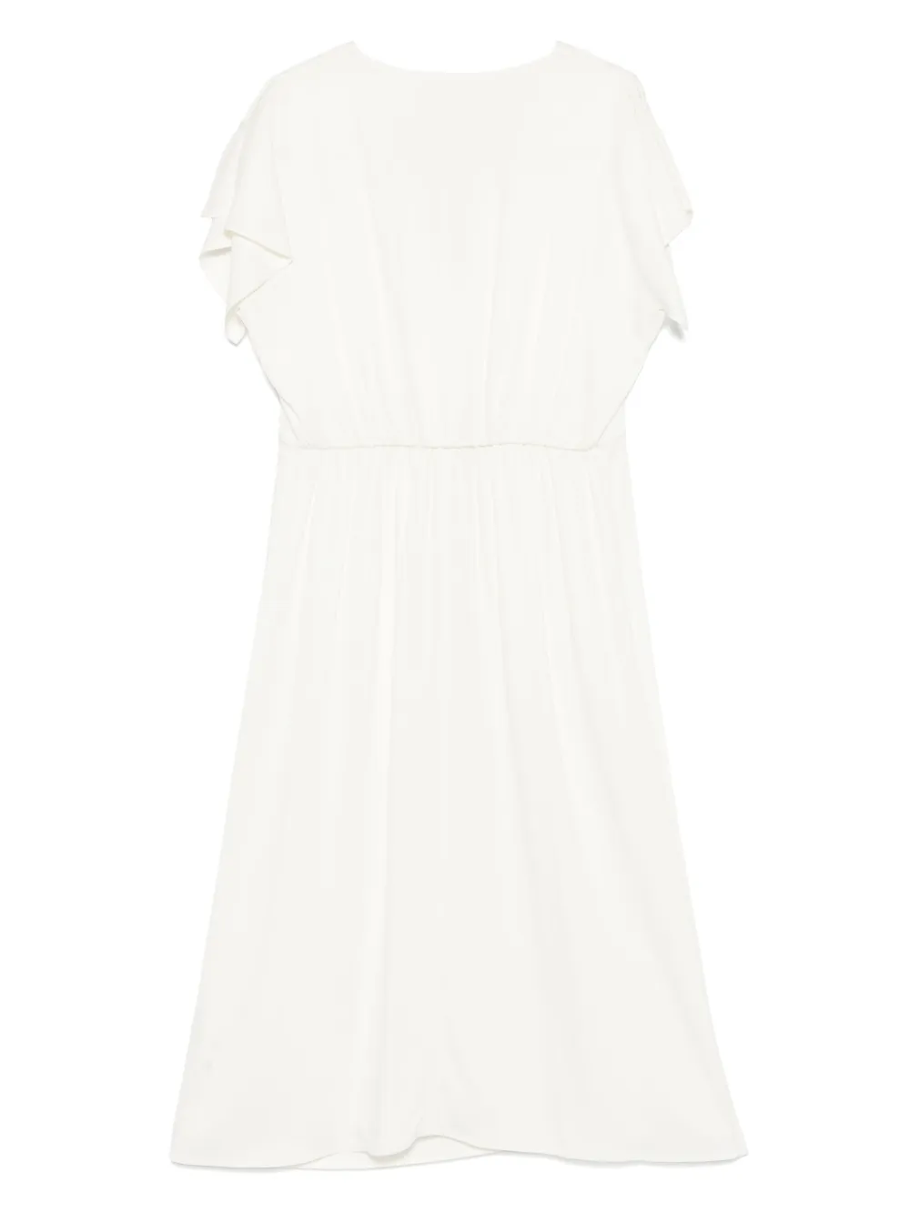 BOSS Midi-jurk met V-hals - Wit