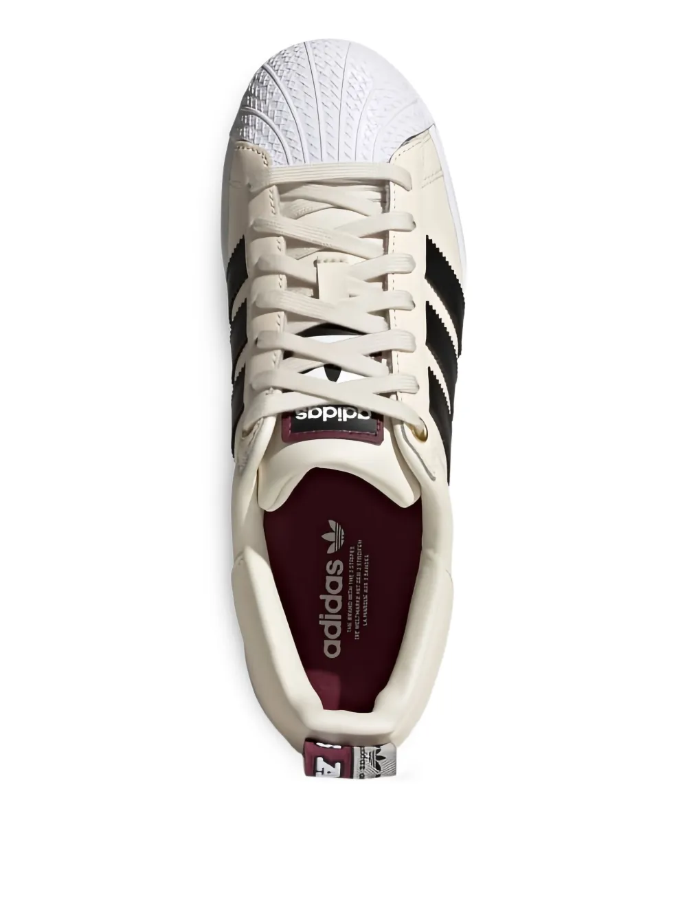 adidas Superstar Bold "Wonder White Core Black Victory Crimson" sneakers Neutrals