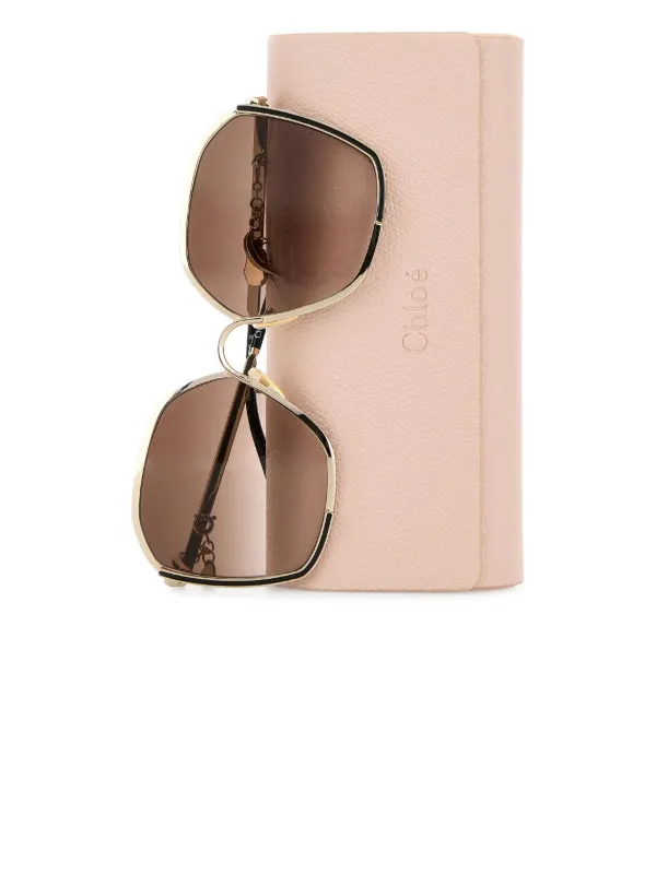 Chloé Eyewear Charms Sunglasses | Gold | FARFETCH GE display picture 2