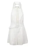 mvp wardrobe halter-neck belted jumpsuit - White