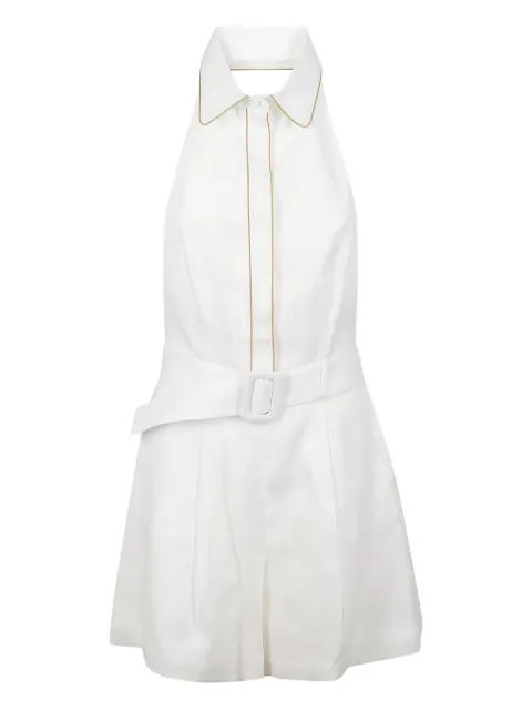 mvp wardrobe halter-neck belted jumpsuit