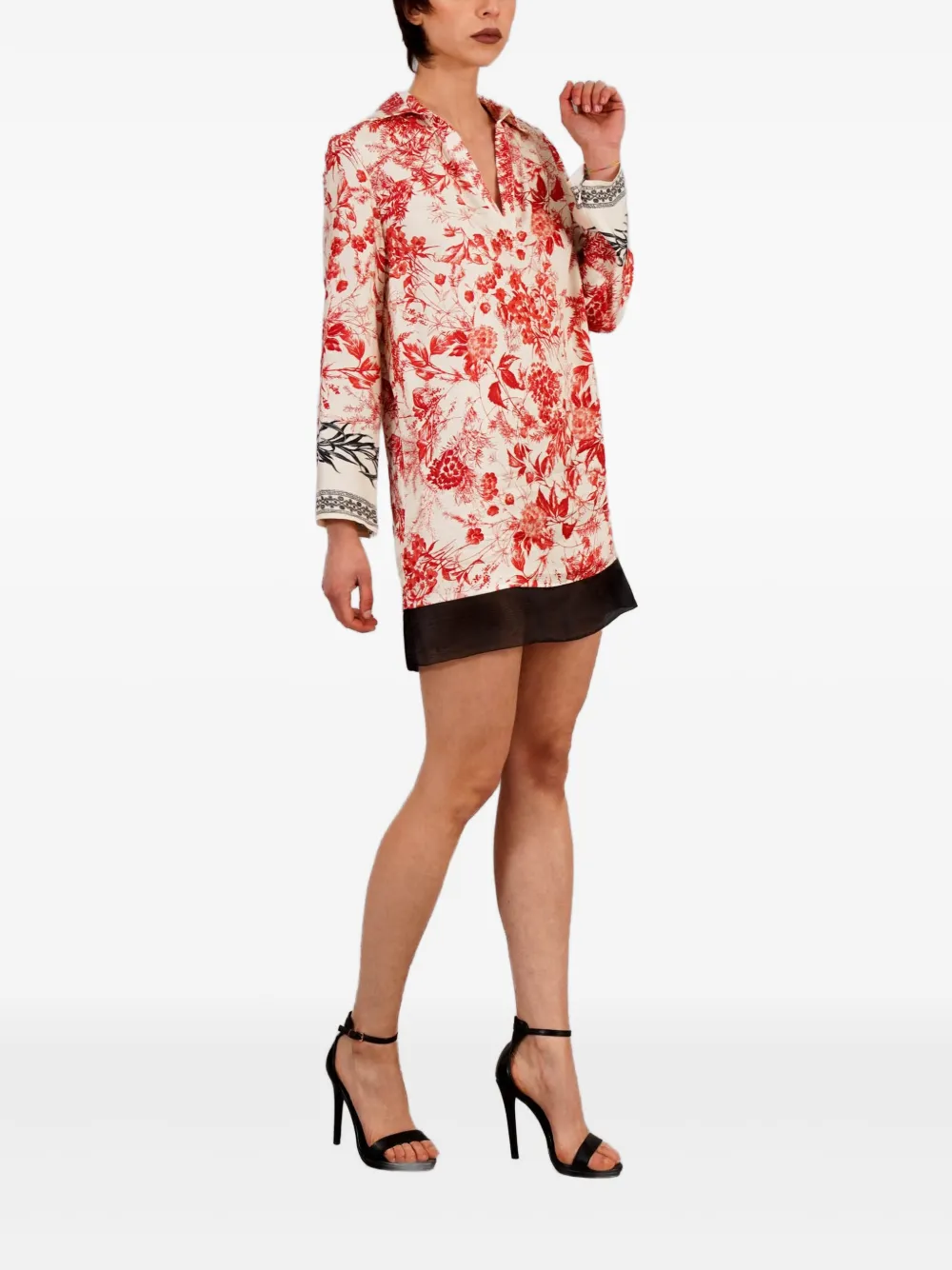 SIMONA CORSELLINI printed dress - Rood