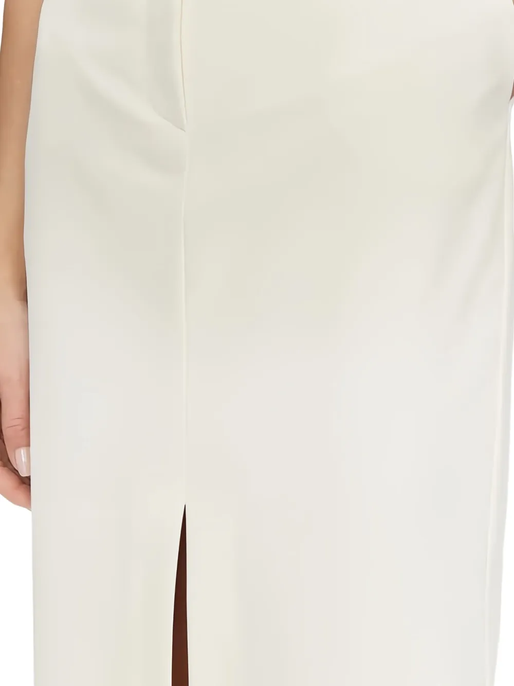 SIMONA CORSELLINI Rok met split aan de voorkant Beige