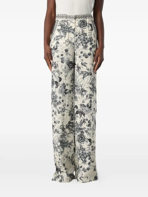 SIMONA CORSELLINI floral-print trousers