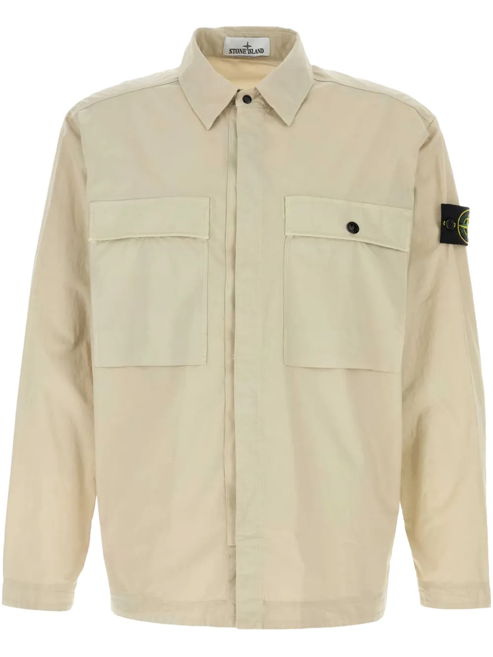 Stone Island Overhemd met Compass-logopatch Beige
