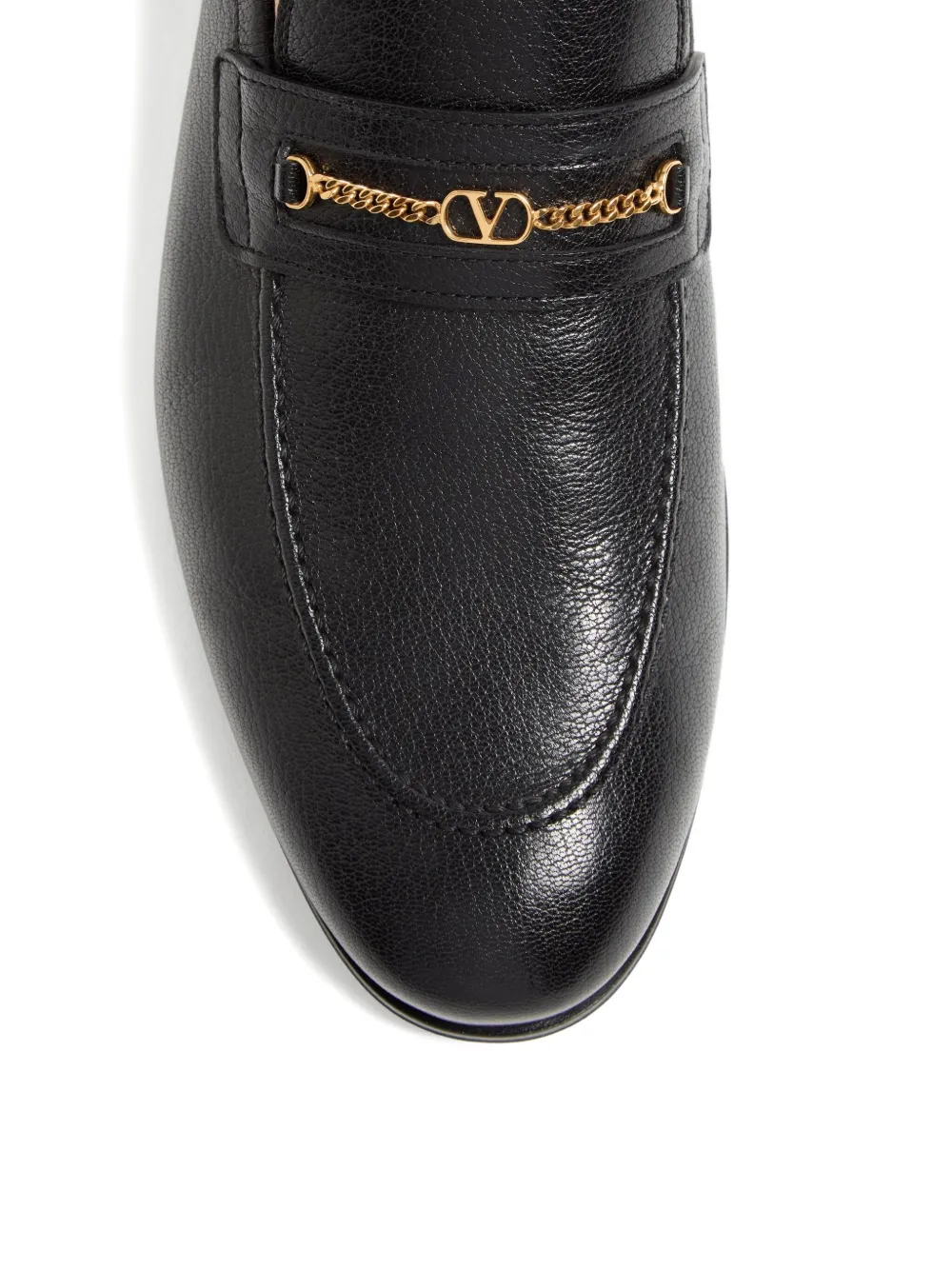 Valentino Garavani VLogo leren loafers Zwart