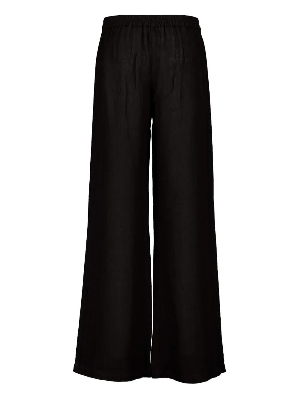 120% Lino linen palazzo pants - Zwart