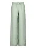 120% Lino drawstring linen pants - Green