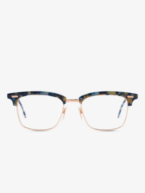 Thom Browne Eyewear lentes con armazón cuadrada estilo carey