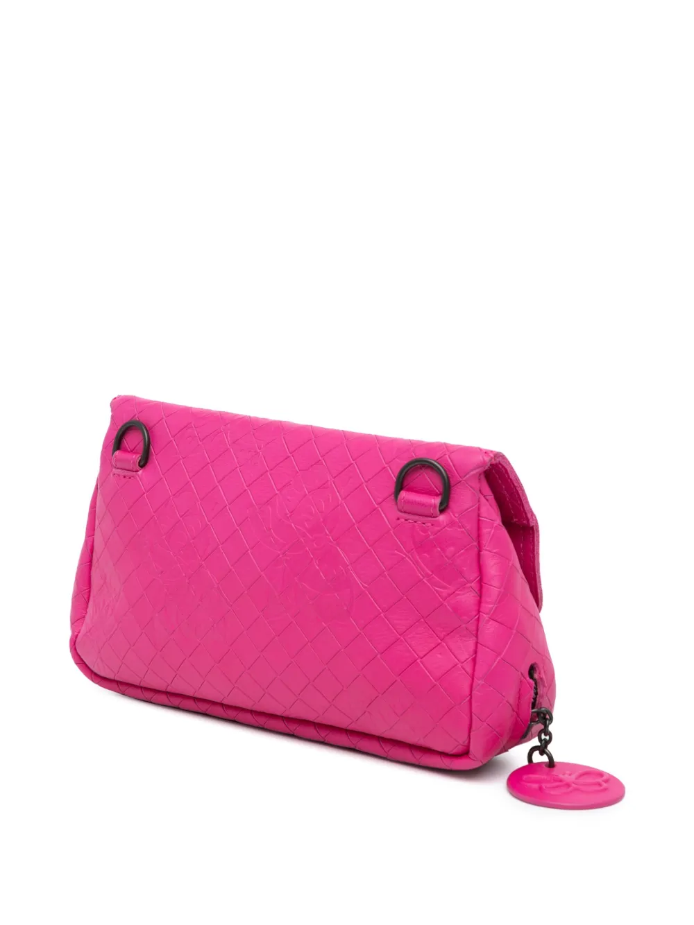 Bottega Veneta Pre-Owned 2012-2024 Intrecciomirage Butterfly Chain Flap leren crossbodytas - Roze