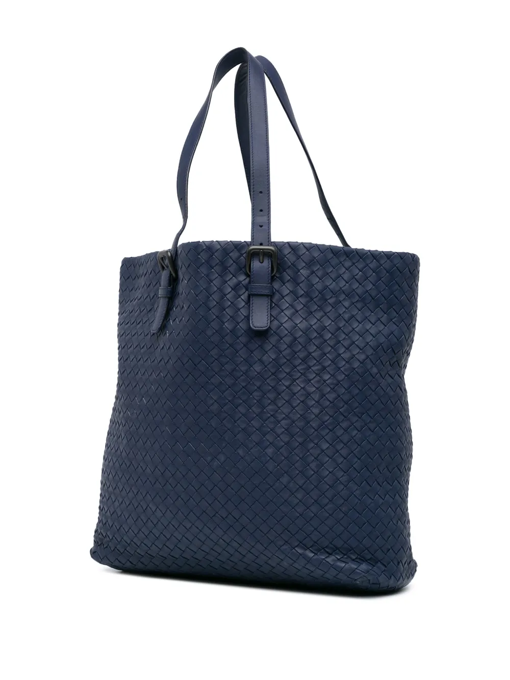 Bottega Veneta Pre-Owned 2012-2024 Nappa Intrecciato Belt Strap tote bag - Blauw