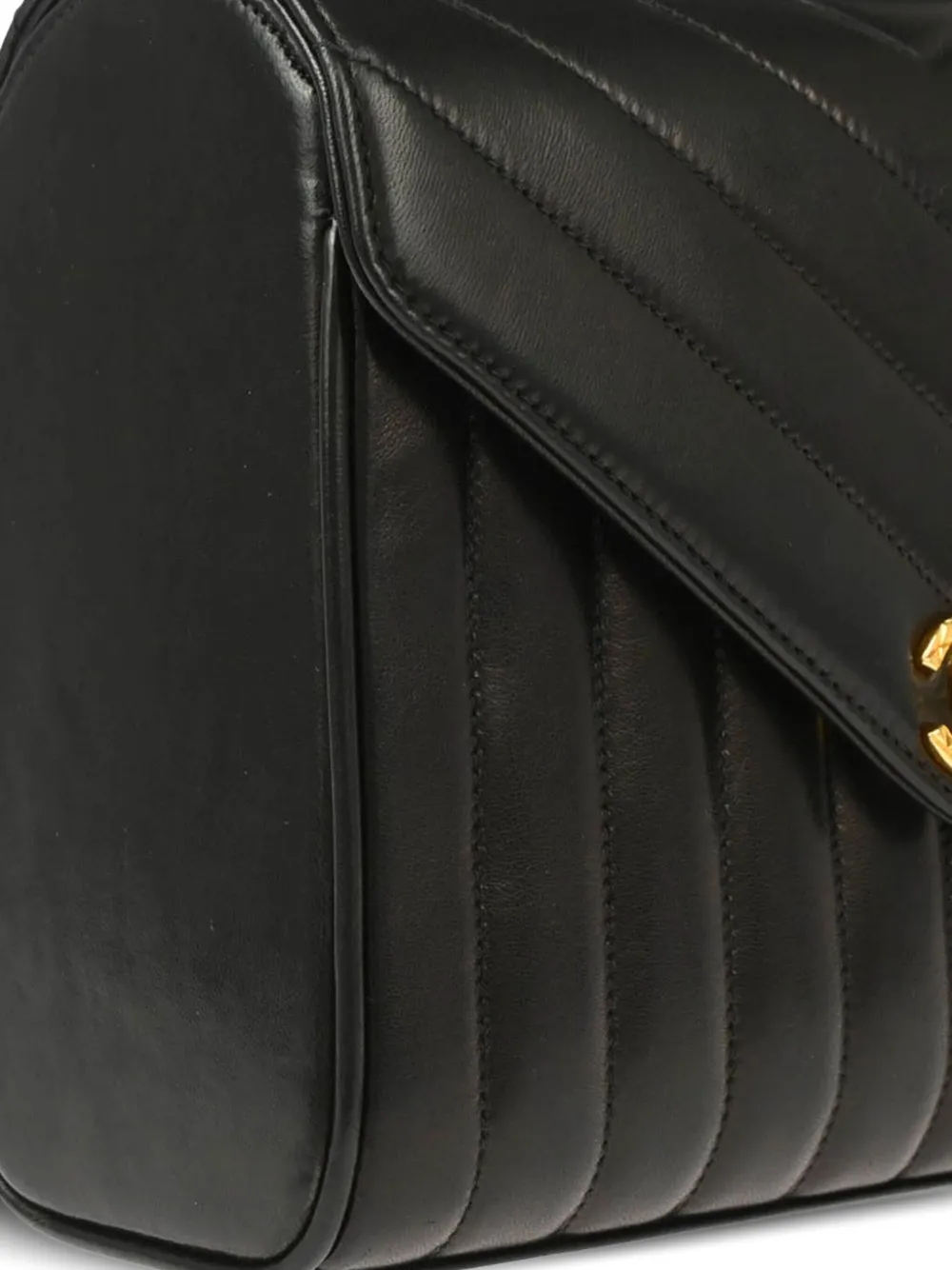 Pre-owned Chanel 1992 V-stitch Handbag In Black