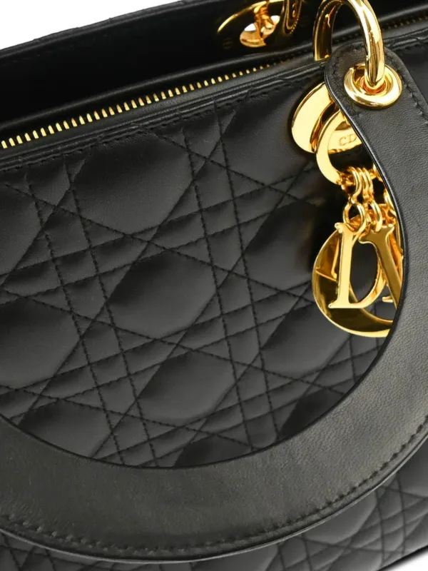 Christian Dior ブラック ハンドバッグ 中古・古着通販】Christian Dior (クリスチャン ディオール