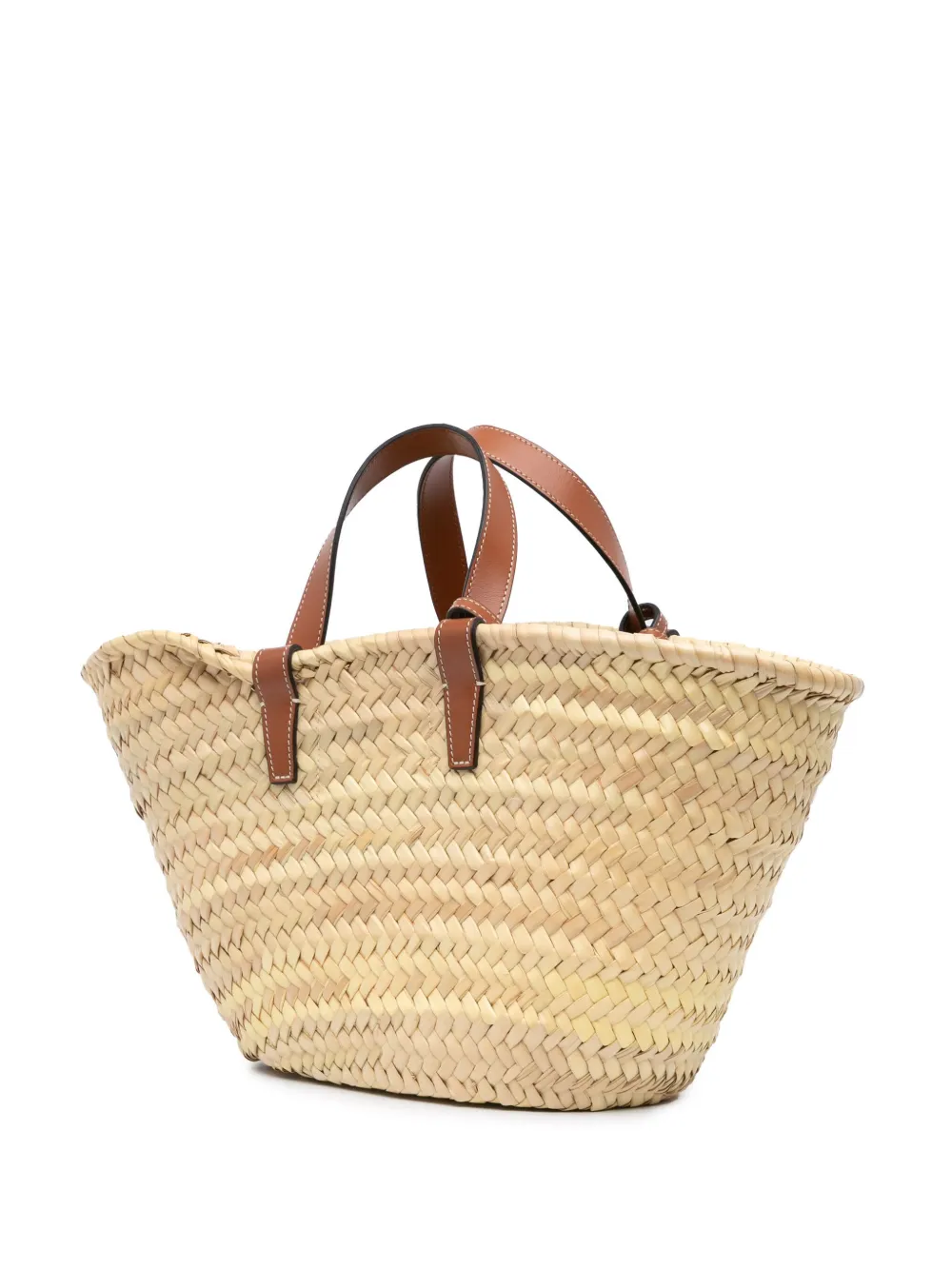 Céline Pre-Owned 2022 Teen Heart Triomphe raffia Panier boekentas - Bruin