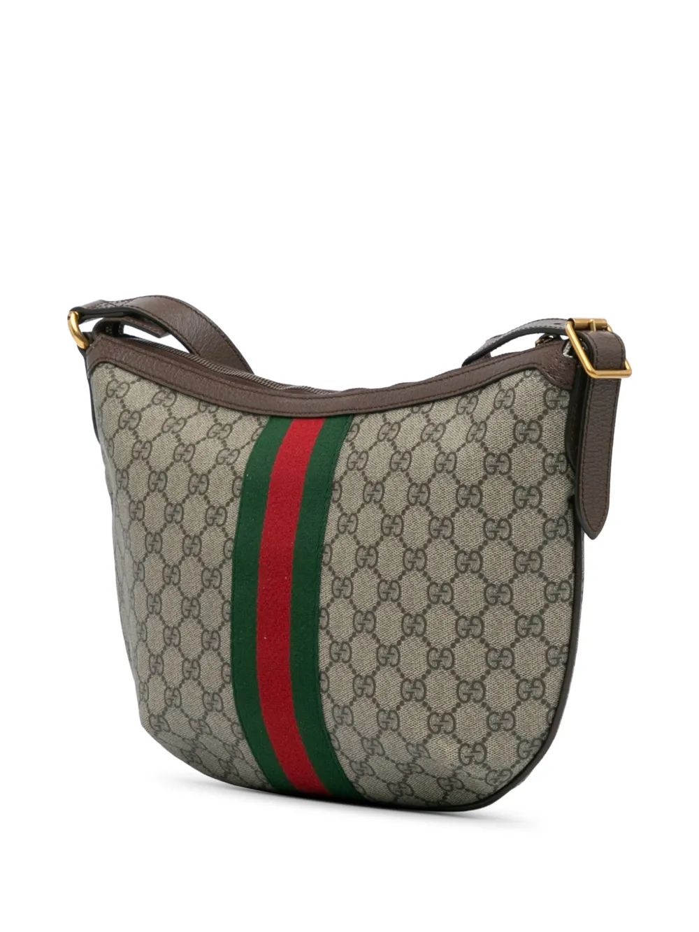 Gucci Pre-Owned 2016-2024 Small GG Supreme Web Ophidia Half Moon crossbody bag | Pre-Owned | Image 2