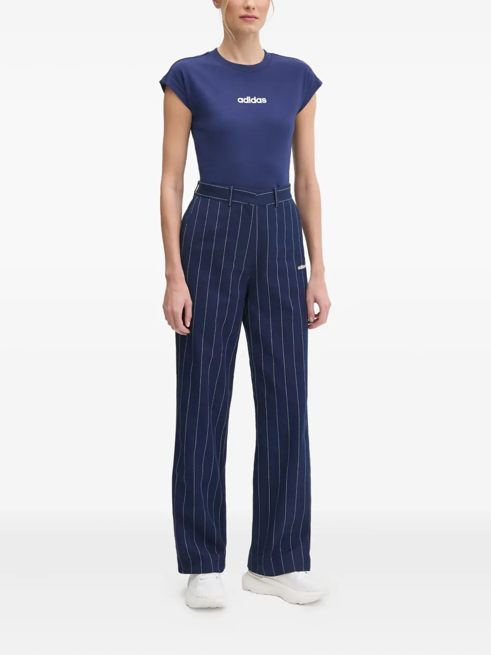 adidas Broek met krijtstreep Blauw