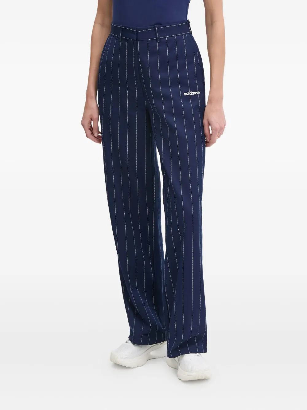 adidas Broek met krijtstreep Blauw