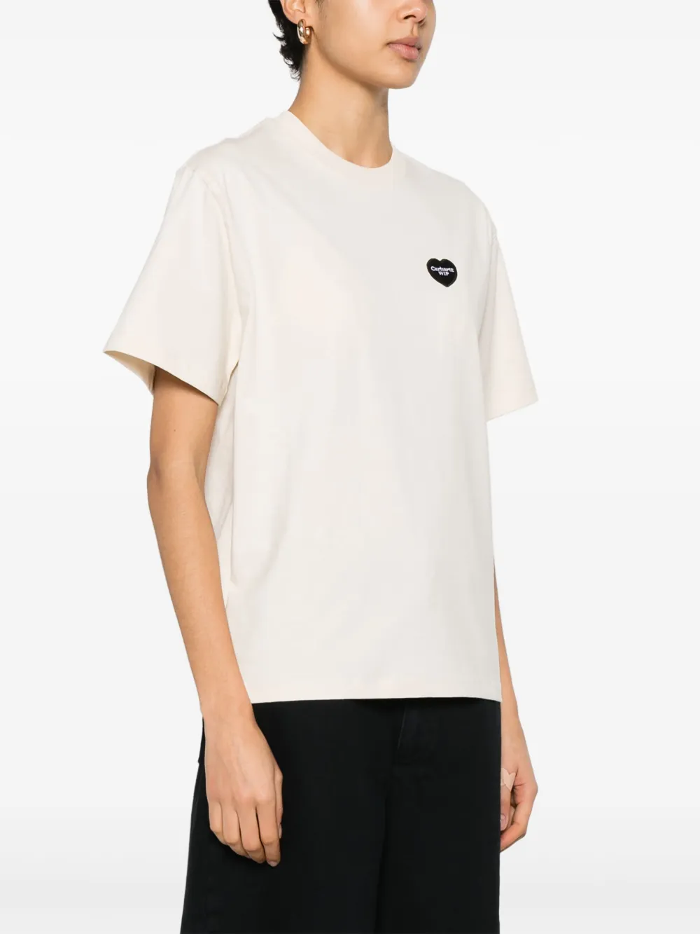 Carhartt WIP T-shirt met logopatch Beige
