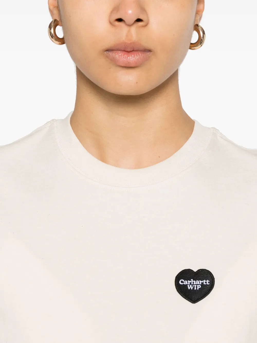 Carhartt WIP T-shirt met logopatch Beige