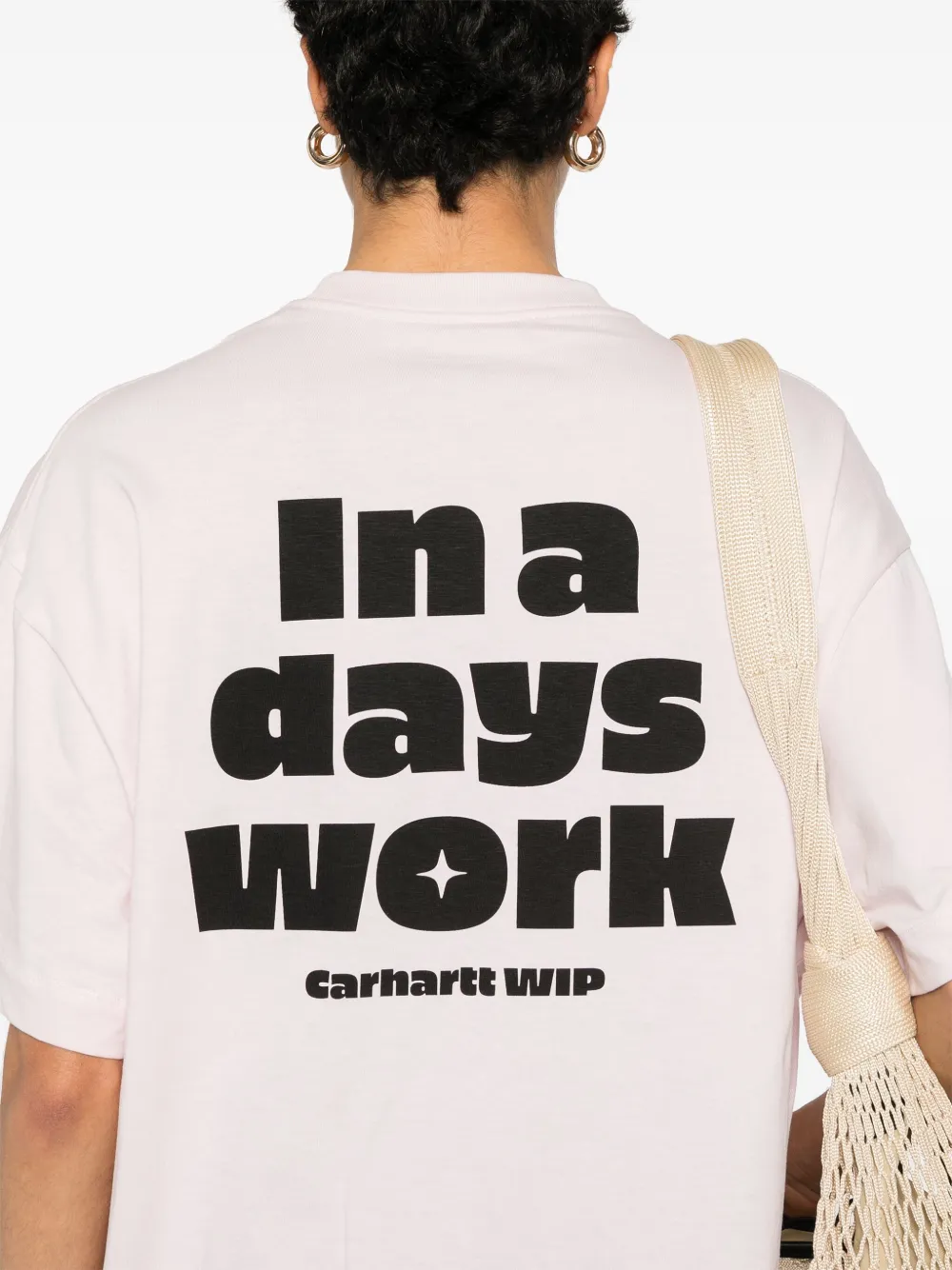 Carhartt WIP T-shirt met logoprint Roze
