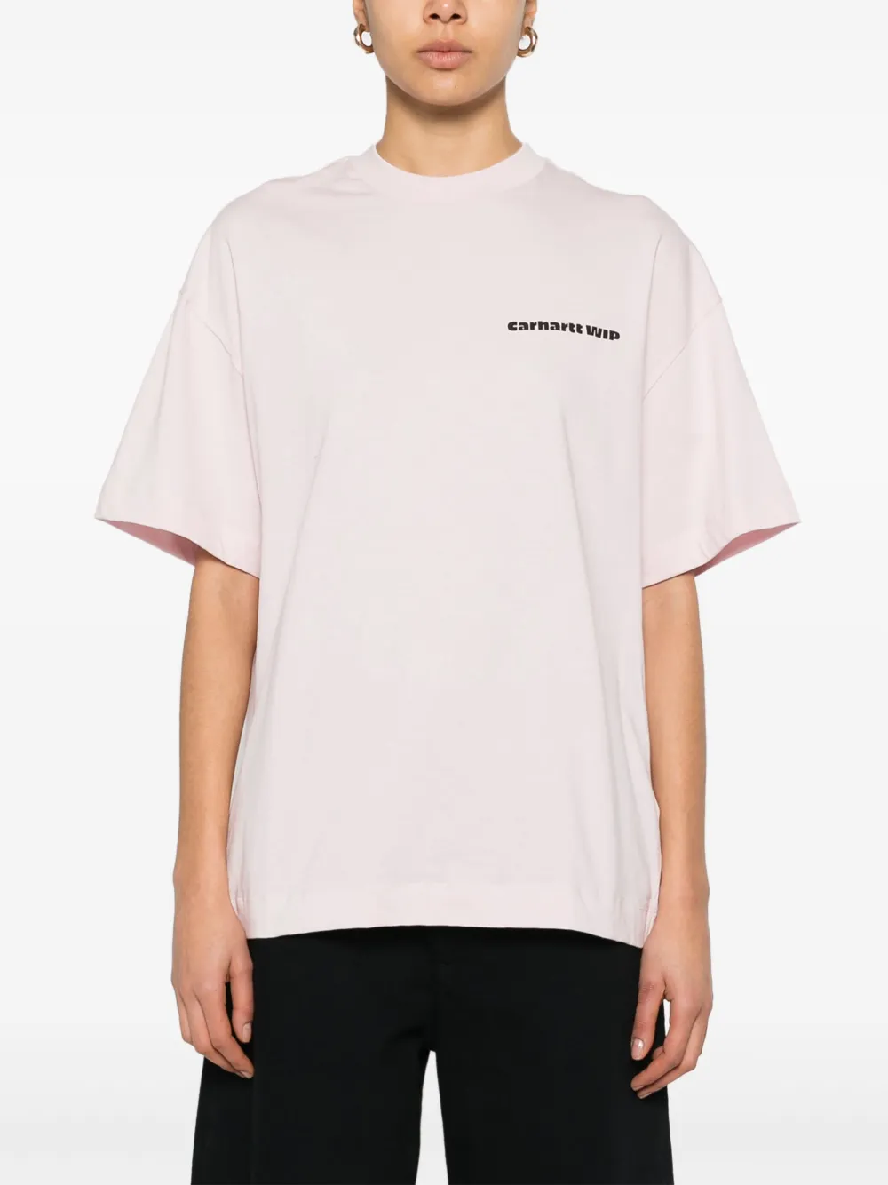 Carhartt WIP T-shirt met logoprint Roze