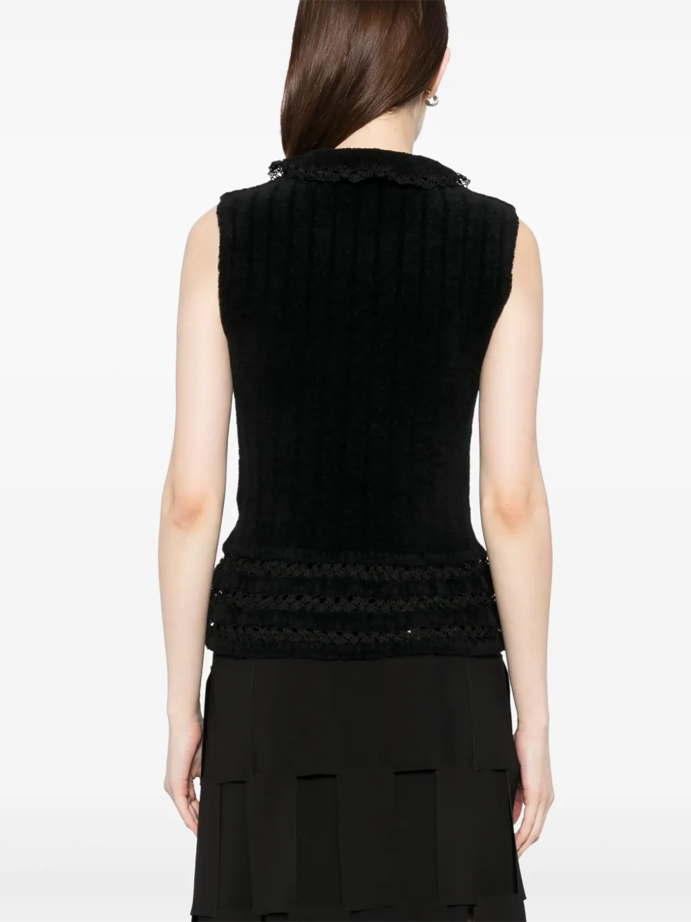 Pre-owned Chanel 2002 Sleeveless Top In Black