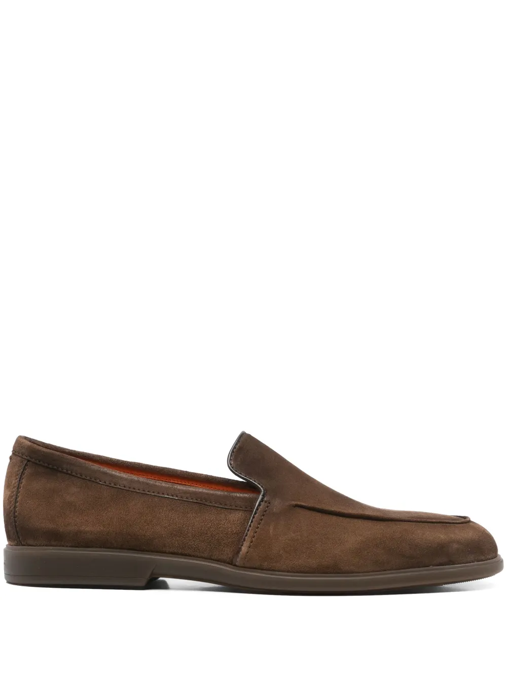 Santoni suede loafers Brown