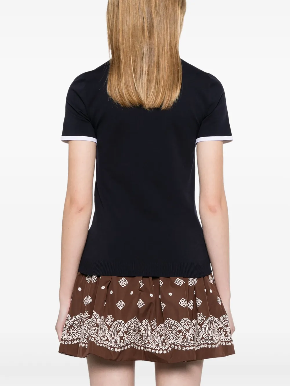 Miu T-shirt met logopatch Blauw