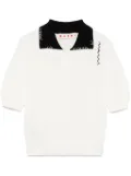 Marni contrastíng-collar polo shirt - White