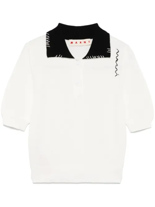 Polo à col contrastant - Marni - Modalova