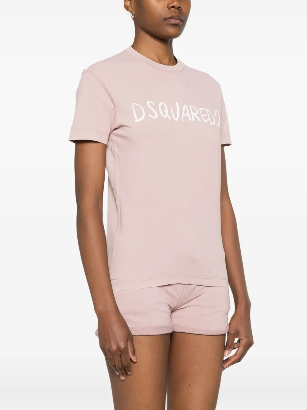 DSQUARED2 T-shirt met logoprint Roze