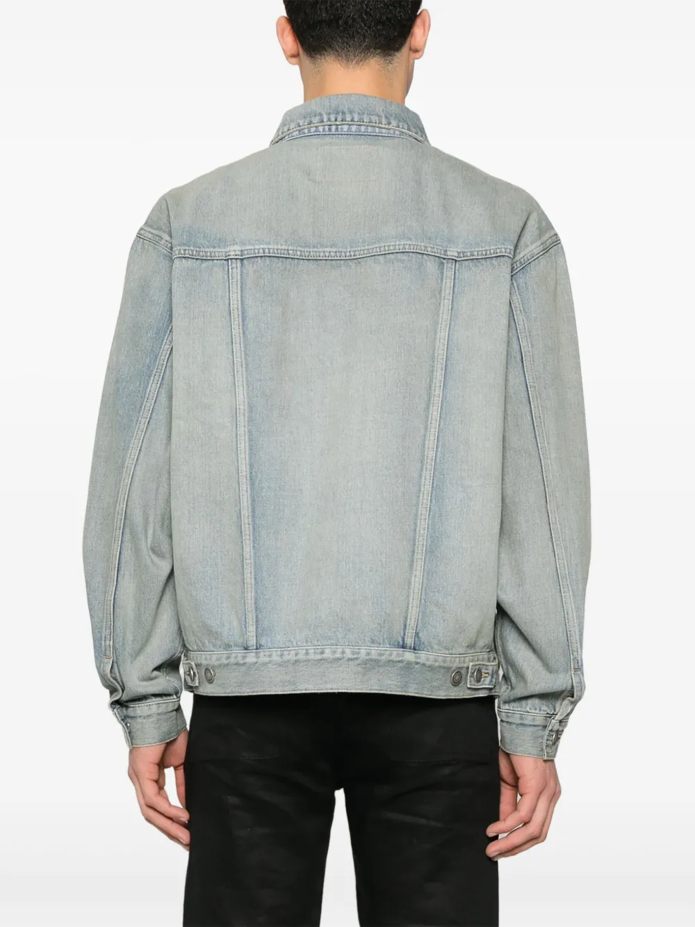 Saint Laurent Denim trucker jack Blauw