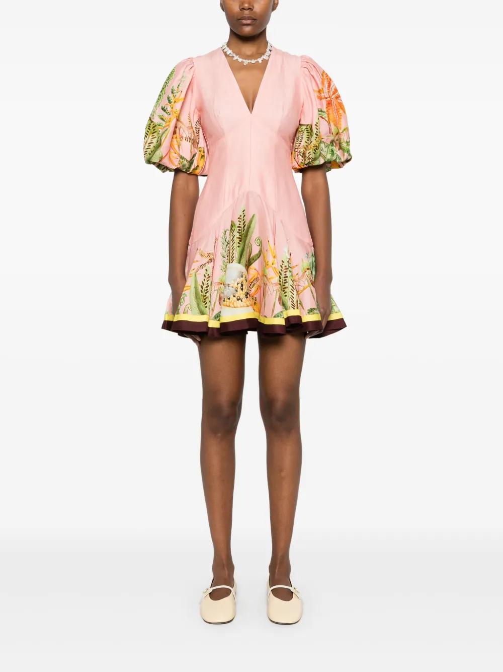ALEMAIS Papaya mini-jurk - Roze