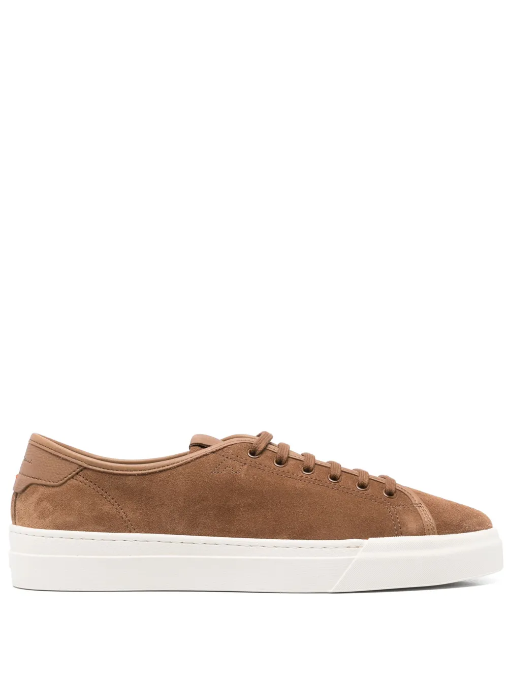 Santoni suede trainers Brown