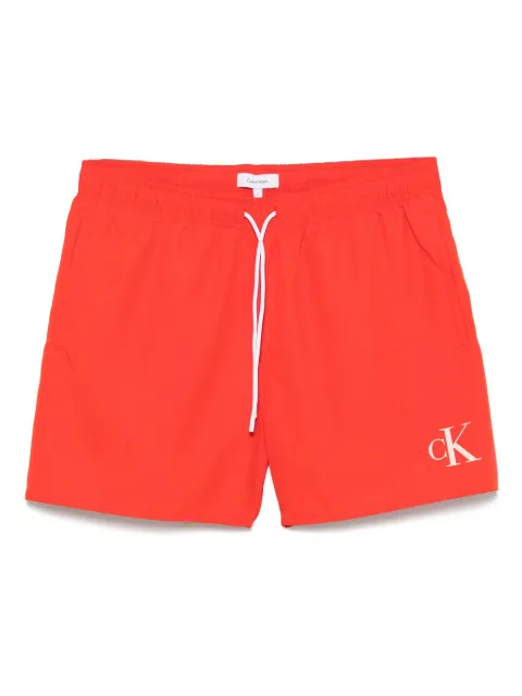 Calvin Klein shorts de playa con cordones en la pretina