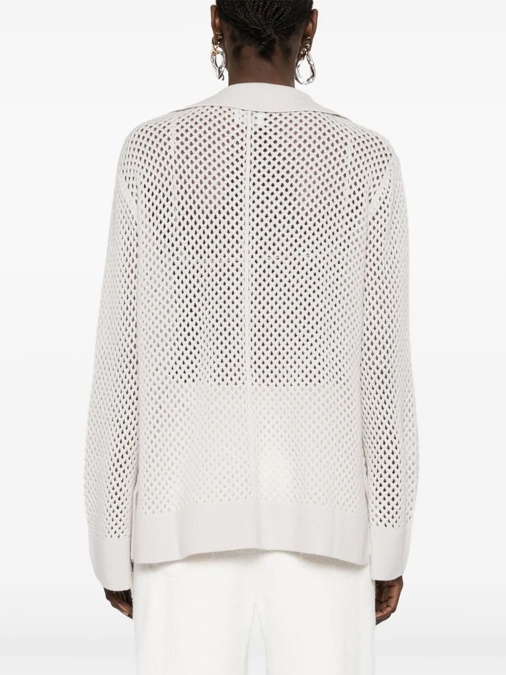 Allude Opengebreide trui Grijs