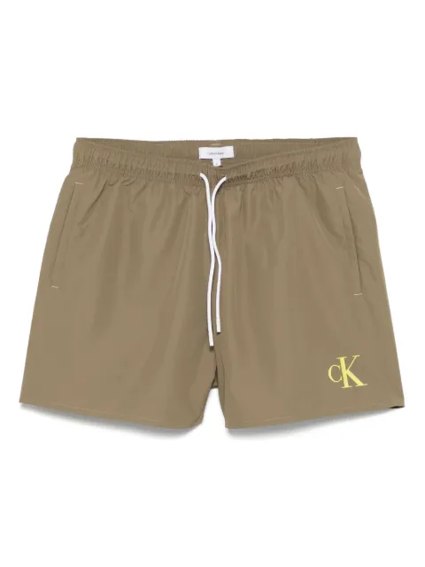 Calvin Klein shorts de playa con cordones en la pretina