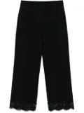 TWINSET lace-trim trousers - Black